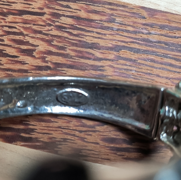 Inged Bracelet Fashion Rhinestone Enamel Black & Grey Metallic - Picture 6 of 16